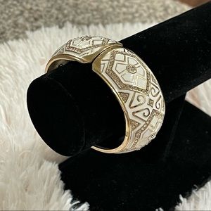 Vintage Rhodium plated brass bracelet